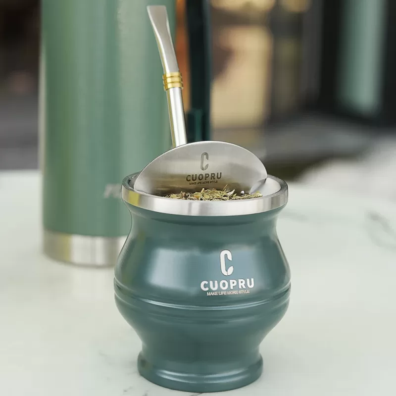 CUOPRU Yerba Mate Cup Set with Bombilla(Straw), Tea Filter - Image 2