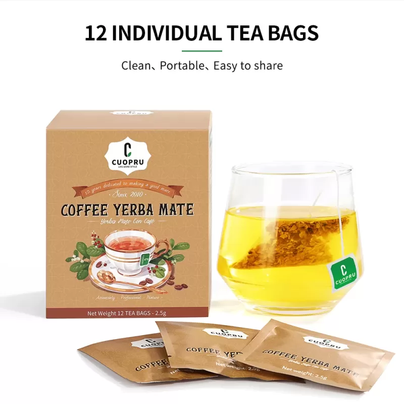 CUOPRU Coffee Yerba Mate Tea 12 Bags - Image 2