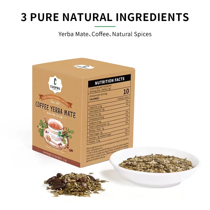 CUOPRU Coffee Yerba Mate Tea 12 Bags - Image 3