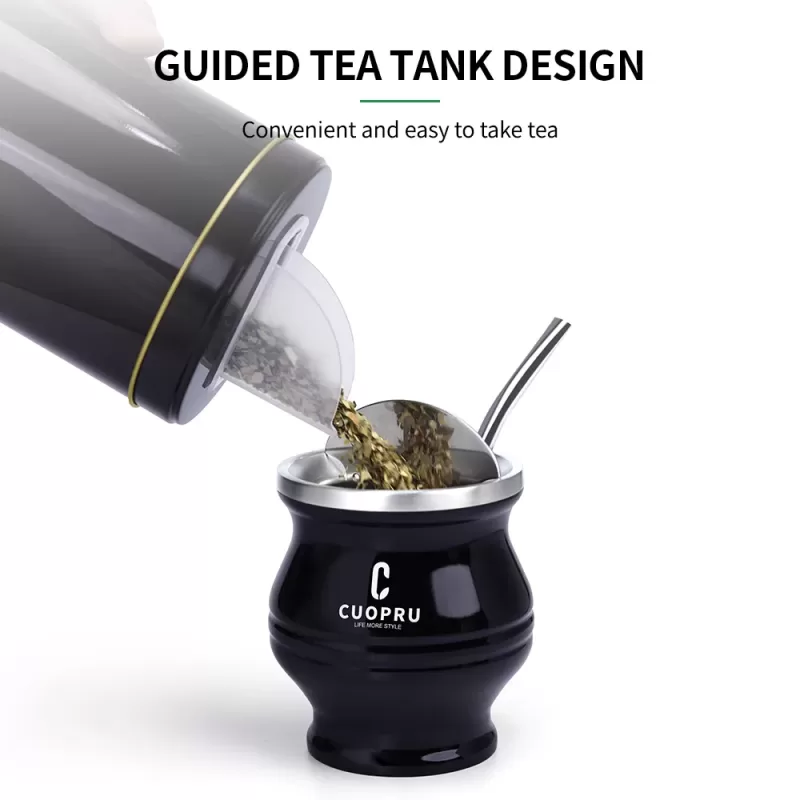 Yerbero, Black Yerba Mate Container with Spout - Image 3