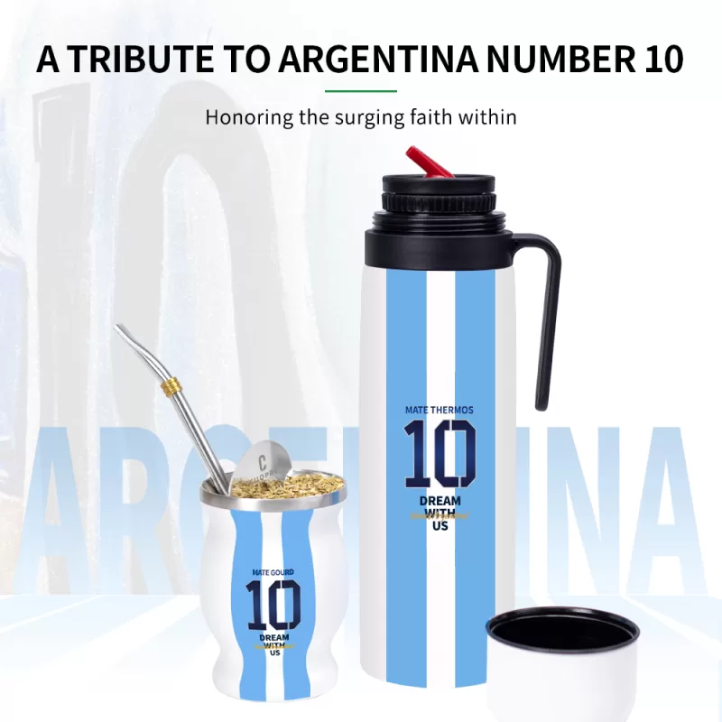 Best Gifts Yerba Mate Cup Set Argentina Captain No.10 Style - Image 5