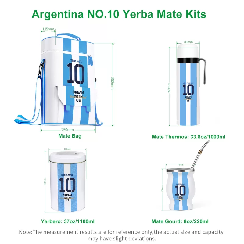 Best Gifts Yerba Mate Cup Set Argentina Captain No.10 Style - Image 3