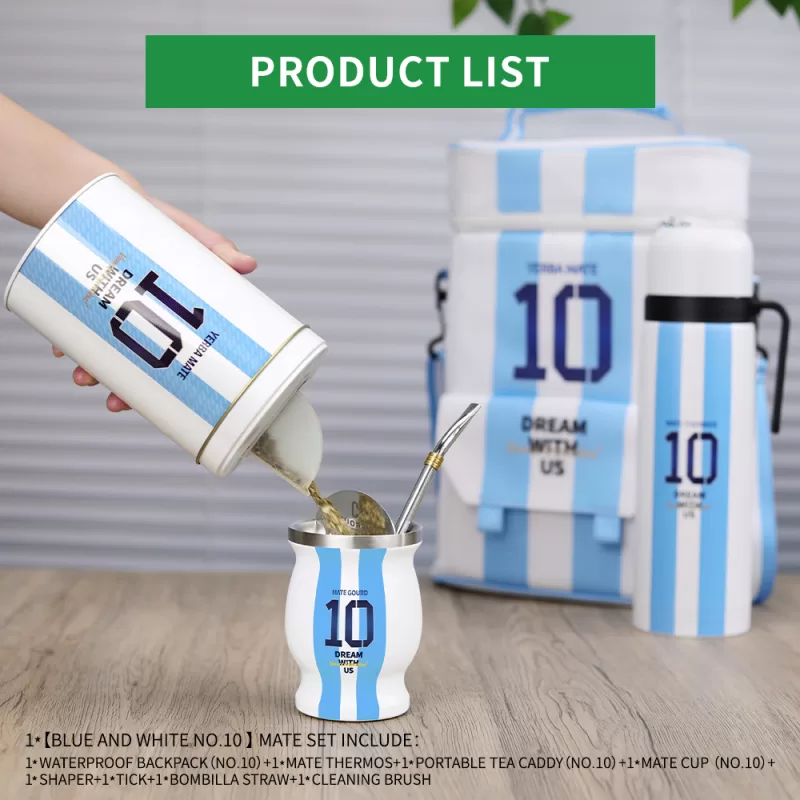 Best Gifts Yerba Mate Cup Set Argentina Captain No.10 Style - Image 9